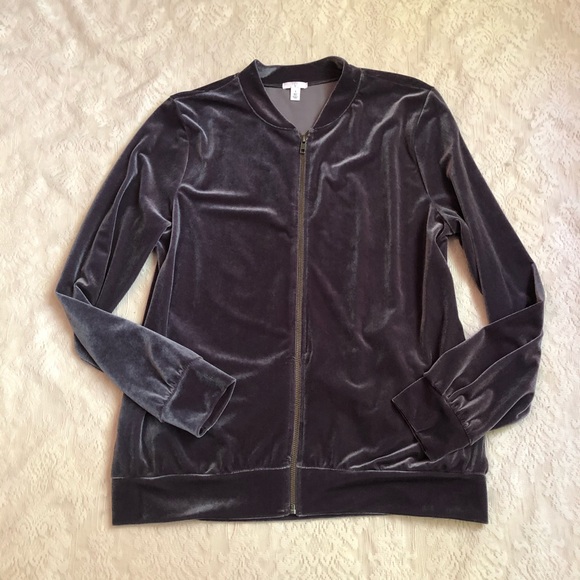 BP Nordstrom velvet casual zip up jacket - Picture 2 of 7